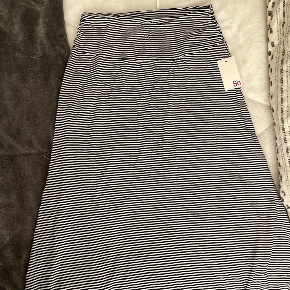 Black and White Maxi Skirt